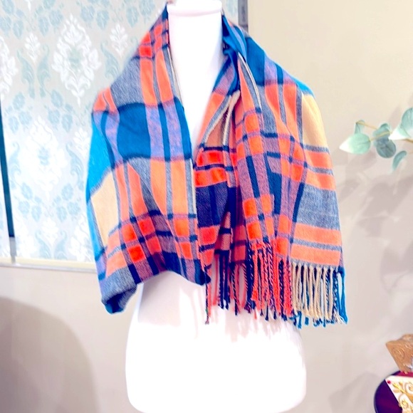 80” long x 24” wide winter scarf. Very soft, vibrant colors. - Picture 1 of 3